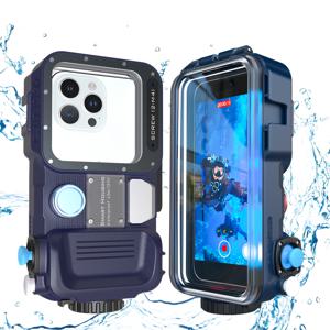 TEMU 스노클링용 방수 휴대폰 케이스, 가볍고 휴대하기 쉬운 디자인, 고품질 다이빙 케이스 [131ft/40m] [4.7-6.9인치 스마트폰 호환] iPhone 16PROMAX/15/14/13/12, 24/S23/S22 등 [블랙]|아이폰케이스|S22케이스