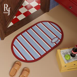 TEMU 1개 영국 욕실 미끄럼 방지 매트, 바닥 매트, 고급 고무 카펫 변기 문 발 매트, 욕실 2200G/M2