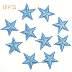 TEMU 15pcs 밝고 빛나는 별 아이언 온 패치 | 다색 자수 애플리케이스 DIY 패션 | 내구성 및 쉽게 적용할 수 있는 수선 데칼 | 의류, 청바지, 자켓 및 가방에 적합한 다용도 크래프팅 용품, 청바지 수리 | 빛나는 디자인 | 내구성 있는 직물, 청바지 수리 키트