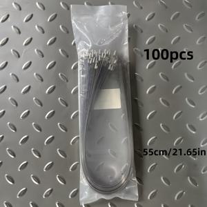 TEMU 초고강도 초장형 케이블 타이 50개/100개 - 다양한 사이즈 13.7~47.2인치, 초장형 강화 에폭시 수지 코팅 케이블 타이, 다용도 자동잠금식 케이블 타이, 정비공, 차량, 농장, 울타리 및 야외용, 배기구 묶음, 파이프, 타이, 자동잠금