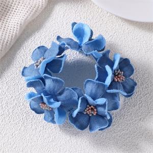 TEMU 1개 레트로 스위트 성격 패브릭 꽃 머리끈, 여성용 포니테일 및 번 머리 묶기, 헤어 로프 헤어 장식