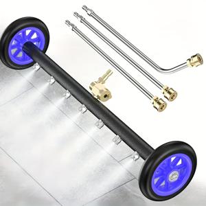 TEMU 22인치 (56cm) 블루 고압 세척기, 2-in-1 고압 세척기, 7구 노즐 클리너, 1/4 퀵 커넥트, 4000 PSI 물 세척기