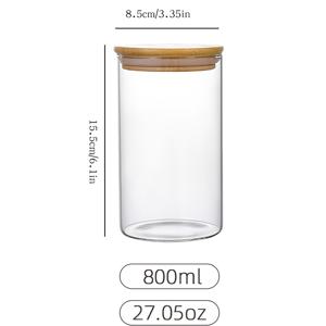 TEMU 밀폐 뚜껑이 있는 투명 유리 보관 병, 16.91oz/20.29oz/27.05oz, 1개 식품 저장 용기 양념병, 향신료, 소금, 설탕, 커피 원두, 쿠키, 사탕, 시리얼 파스타용