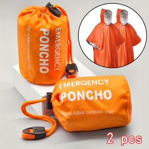 TEMU 후드형 두꺼운 단열 비상 2/4개입 - 재사용 가능, 경량, 캠핑, 하이킹 및 야외 활동을 위한 고품질 비상 장비
