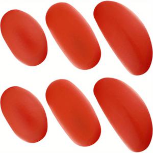 TEMU 6개 세트 도자기 클레이 리브 소프트 고무 도예 조형 도구, 점토 모델링용 매끄러운 세라믹 성형 도구