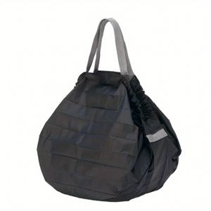 TEMU 원형 접이식 쇼핑백 - 아코디언 접이식 천 가방, 즉각 보관 가능, 패브릭, 디지털 프린트 기술 & 휴대용 컴팩트 - 장바구니