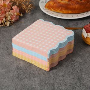 TEMU 100개입, 일회용 냅킨, 불규칙한 꽃 모양 냅킨, 불규칙한 레이스, 디저트 냅킨, 할로윈, 크리스마스 이벤트 및 파티 용품, 크리스마스, 새해, , 파티 이벤트용 웨딩 파티 장식 용품