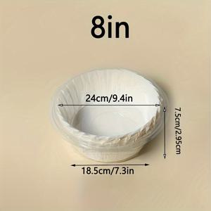TEMU 50장 비스틱 바스크 치즈케이크 베이킹 라이너 - 내열성 양피지, 오일 방지 가장자리, 8인치, 6인치, 4인치 케이크에 완벽, 오븐 및 그릴 사용 가능, 케이크 몰드 및 파티 베이킹을 위한 필수 주방 용품