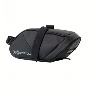 TEMU 대용량 조절 가능한 스트랩이 있는 자전거 테일백, 내구성 높은 고품질 시트포스트 랙 백 - 로드 & 마운틴 바이크용, 혼합 컬러 사이클링 액세서리, 세련된 디자인, 쉬운 지퍼 접근, 안전한 고정