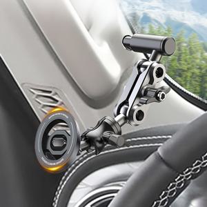 TEMU 차량용 마그네틱 휴대폰 거치대, 범용 차량 차량 A자 기둥 핸들바 마그네틱 휴대폰 거치대, 트럭 A자 기둥 휴대폰 브래킷, 알루미늄 합금 지지대 차량용 휴대폰 거치대