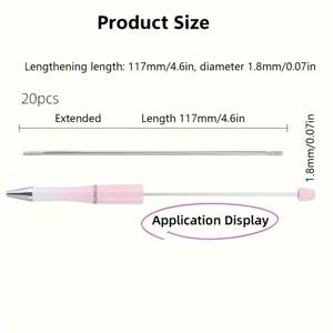 TEMU 20개 펜 연장봉, DIY 초점 펜 연장봉, 비즈 바늘