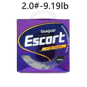 TEMU SEAGUAR ESCORT 100m 퍼플 카본 플루오로카본 라인, 해수 바다낚시, 바위낚시, 스피닝릴용 울트라소프트 리더 라인 프론트 러너