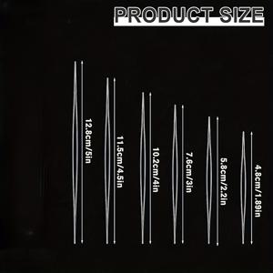 TEMU 6개 세트 비딩 바늘, 6가지 사이즈 대형 아이 씨드 비즈 바늘, 접이식 주얼리 만들기 키트