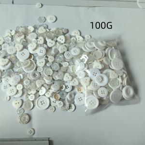 TEMU 100G 풀사이즈 혼합 화이트 단추, 다양한 트렌디 스타일, 0.9cm~2.5cm 사이즈, 셔츠, 코트, 바지 재봉에 적합, 핸드메이드 DIY 프로젝트 및 휴일 선물 제작에 이상적