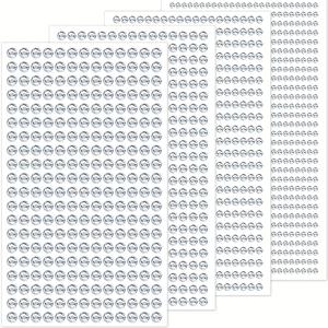 TEMU 4장 투명 라인스톤 스티커 - 3mm~6mm 4가지 사이즈, 메이크업·헤어 액세서리·홈데코·스크랩북 장식용, 다목적 접착제, 반사 표면, 내구성 강한 자체 접착형