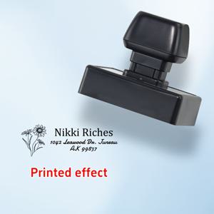 TEMU 맞춤 디자인 주소 스탬프 Pro - 블랙 잉크가 사용되는 자동 잉크 비즈니스 스탬프, 기업 메일, 문서 인증 및 소규모 비즈니스 브랜딩 필요에 적합