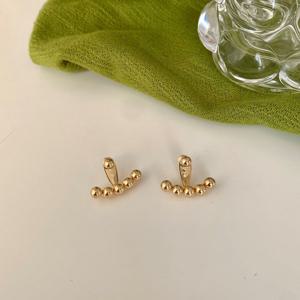 TEMU 알러지 방지, 스테인리스 스틸 조절형 귀걸이 - 비즈 심플 펜던트, 데일리웨어 및 파티용, 발렌타인데이 선물, 귀여운 귀걸이, 정교한 액세서리, 편안한 착용감, 다재다능한 패션, 내구성 있는 주얼리, 주얼리 애호가를 위한 필수 아이템