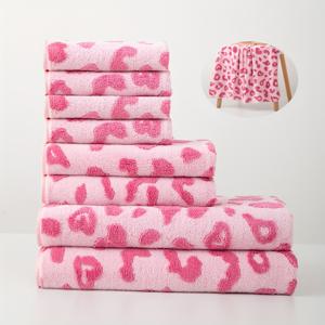 TEMU 초극세사 초소프트 목욕 타월 8종 세트, 대형 목욕 타월 2개+핸드 타월 2개+정사각형 타월 4개, 남녀공용, 빠른 건조, 높은 흡수성, 경량 다용도 목욕 타월 조합, 연인을 위한 발렌타인데이 선물