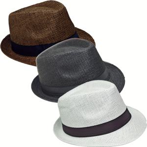 TEMU LERDU 3개 파나마 모자 여성 남성용 햇빛 가리개 넓은 챙 페도라 스트로우 비치 모자 패션 휴대용 세트