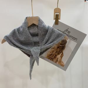TEMU 미니 울 삼각 스카프 겨울 신상 삼각 스카프 목 따뜻이 따뜻한 숄 단색 의류 매칭 장식 스카프 고급 패션 소형 스카프