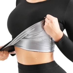 TEMU 1개 여성용 풀 커버리지 사우나 슈트 - 긴팔 사우나 탑 + 어깨/목 노출 수영복, 헬스장, 스파, 사우나용 | 손세탁 가능한 워크아웃 수영복 트레이닝 의상 (1개)