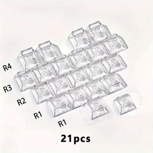 TEMU 하트 모양 투명 사이드 각인 키캡, 순백색, 체리 고투명 캐릭터 PBT 소재 듀얼 컬러 프레스 몰드, 6.25U 61 68 75 84 87 98 99 100 104 108 호환