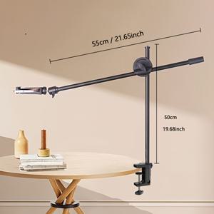 TEMU 19.68인치 캔틸레버 수평 삼각대-탑 데스크탑 설치, 금속 소재, 스마트폰 스탠드, 모바일 사진 촬영 및 그림 그리기에 적합-배터리 없음, 무선 미지원