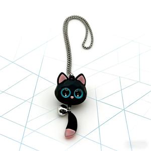 TEMU 1개 귀여운 흔들리는 꼬리 고양이 참 펜던트 | 차량 내부 장식을 위한 레진 벨 액세서리 - 독특한 애완동물 애호가 액세서리 - 저렴한 애완동물 테마 선물