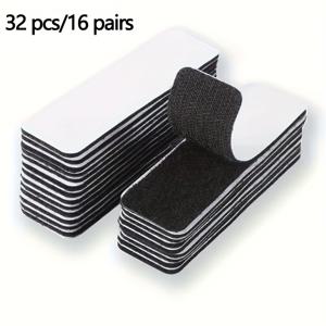 TEMU 32개 자체 접착 후크 앤 루프 스트립, 홈 또는 오피스용 헤비듀티 마운팅 테이프, 구멍과 나사 대체, 접착식 고정 후크 앤 루프, 홈 오거나이제이션,구멍 수리,재사용 가능한 후크,내구성 있는 패스너,고품질 백킹,강력 접착제,마운팅 스트립,크래프터스,홈 정리용품