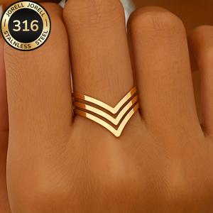 TEMU 고품질 316 스테인리스 스틸 골든 오픈 링, 저자극성, 변색 방지, 편안하고 다용도, 심플하고 우아한 데일리웨어 또는 파티용 여성 패션 링, 여성 패션 주얼리, 여성을 위한 정교한 선물