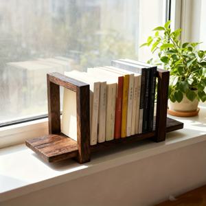 TEMU 조절 가능한 높이의 나무 책상 정리 선반 & 책장 - 공간 절약형 수직 디자인의 다층 나무 정리대, 홈오피스 책상용 간편 조립, 공간 절약 선반 (공구 불필요) - 튼튼한 모던 디자인