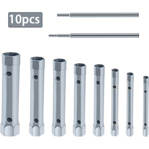 TEMU 10개 양방향 렌치 소켓 파이프 피터 백 너트 탭 스파크 플러그 렌치 세트, 6-22mm 연장형 스파크 플러그 렌치, 샤워 밸브 및 스파크 플러그에 적합한 배관공 렌치 세트