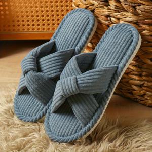 TEMU 새로운 스타일의 실내 슬리퍼 (봄/가을용), 편안하고 조용한 슬립온 커플 슈즈