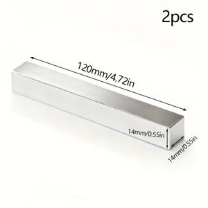TEMU 2개/세트 알루미늄 문진용 문진석 및 눈금자, 서재용품 절품 중 하나인 서예용 문진석, 매끄러운 모서리, 아트 데스크탑 액세서리, 그림, 필기, 사무실 및 가정용으로 적합, 필기 보조 도구, 모던한 미적 스타일, 견고하고 내구성 있는, 2D 평면, 실내 장식용으로 완벽