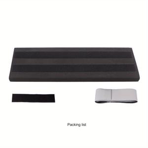 TEMU 슬로프 EVA 경량 휴대용 일렉트릭 기타 이펙트 페달보드 일렉트릭 베이스 기타 싱글 블록 보드; 약 5개의 이펙트 페달을 보관할 수 있습니다. 작은 사이즈의 전원 공급 장치 고정에 부착 (뒤 높이 4Cm), 강력합니다.