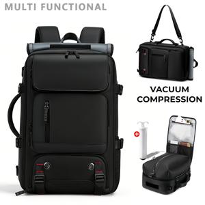 TEMU 캐주얼 다기능 진공 압축 백팩 (진공 펌프 포함), 확장 가능, 대용량 16인치 노트북 가방, 아웃도어, 비즈니스 여행 가방, 진공 압축 가방 세트, 남녀공용 대학 캠퍼스 가방, 데일리 출퇴근