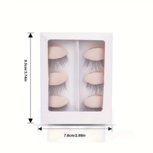 TEMU 초보자용 속눈썹 트레이닝 모듈 6개, 여성용 온찜질 속눈썹 도구, 속눈썹 연장 및 메이크업 트레이닝용, 미용학생을 위해 특별 설계됨