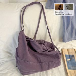 TEMU 남성용 빈티지 일본 스타일 캔버스 숄더백, 다기능 듀얼 백팩, 활용도 높은 대용량 여성용 캐주얼 출퇴근 토트백, 패셔너블한 단색 크로스백