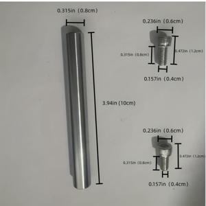 TEMU 직경 8mm, 길이 100mm, 양쪽 끝 M4 내부 나사산, 크롬 도금 광축, 내부 나사산, 하드 샤프트, 원형 로드, 피스톤, 가이드 샤프트, 위치 핀, 가이드 컬럼, 지지 로드, 나사산 로드, 양방향
