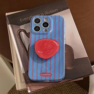 TEMU 휴대폰 케이스 - 레드 앤 블루 레트로 개성 풀 커버 하드 케이스 아이폰 16 애플 17 폰 케이스 15 Pro Max 필름 14/13/12/11/Xr/7P