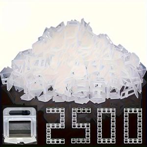 TEMU 타일 레벨링 시스템 클립 – 2500개 타일 스페이서, 레벨링용, 전문가용 타일 스페이서 도구 (석재 및 바닥 설치 타일링용), 1/8