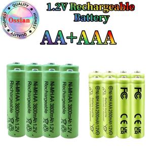 TEMU [오시안] 16개입 대용량 충전식 NiMH 배터리: 8 AA + 8 AAA 2500mAh (1.2V) 절약형 콤보