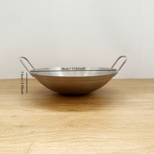 TEMU 스테인리스 스틸 드라이 포트 캐서롤 두꺼운 알코올 스토브 가정용 소형 냄비 상업 레스토랑 양손잡이 소형 냄비