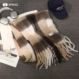 TEMU 1개, Shengming 블루 스카프, 겨울 분위기에 완벽, 다용도 및 따뜻함, 목을 위한 고급 선물, 크리스마스 선물로 훌륭한 선택