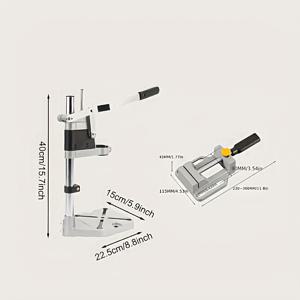 TEMU 고강도 알루미늄 합금 벤치 바이스 및 알루미늄 합금 드릴 프레스 테이블 클램프 2개 세트, 다기능 작업대 클램프, 90도 목공 및 소형 엔지니어링 벤치 고정 장치, 핸드 드릴 홀더 어셈블리