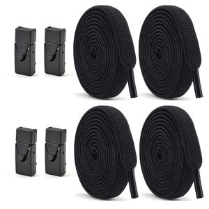 TEMU 2쌍/4쌍 묶지 않는 신발끈, 탄력 있는 단색 신발끈, 캐주얼 신발과 스니커즈에 적합한 클래식 신발끈