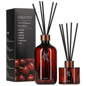TEMU 스미어티 디퓨저 대용량 실내 방향제 리필액 선물 세트 500ml*1+ 보충액250ml*1 블랙체리