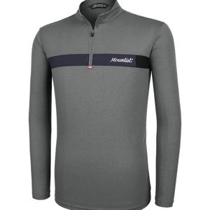 TEMU 남성 춘추 활용도 좋은 배색 긴팔 집업 티셔츠 브로스(MT32LT009M)