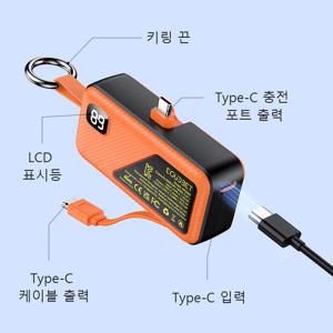 TEMU EGUDBET 5000mAh, 107g 초소형 보조배터리, 12W 접이식 USB-C 출력과 USB-C 케이블 출력 지원. iPhone 17/16/15, 삼성 갤럭시 S20-25 시스템 및 iPad Pro/Air 사용에 매우 적합하며, 휴대용 필수 비상 전원으로 사용 가능합니다.