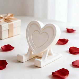 TEMU 3D 프린팅 하트 모양 휴대폰 거치대 액세서리 1개, 사무실 책상 장식용, 침실 침대 옆 창의적인 게으른 사람용 거치대, 크리스마스, 추수감사절, 밸런타인데이, 어머니의 날 선물용으로 사용 가능